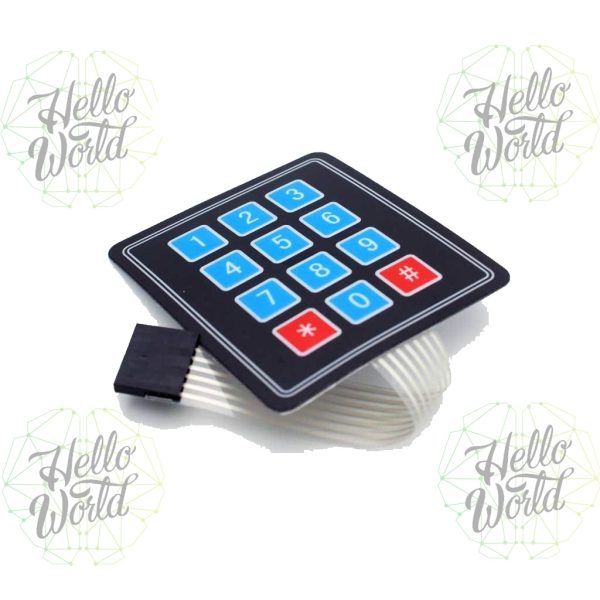 Teclado Matricial De Membrana 4 x 3 Numérico - Imagen 2
