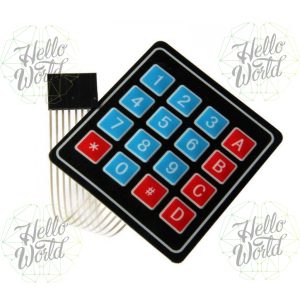 Teclado matricial de membrana 4x4 alfanumérico
