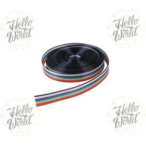 Cable plano arcoíris de 10 pines 28AWG 1 metro