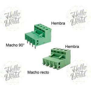 Clema bornera desmontable 4 pines pitch 5.08mm