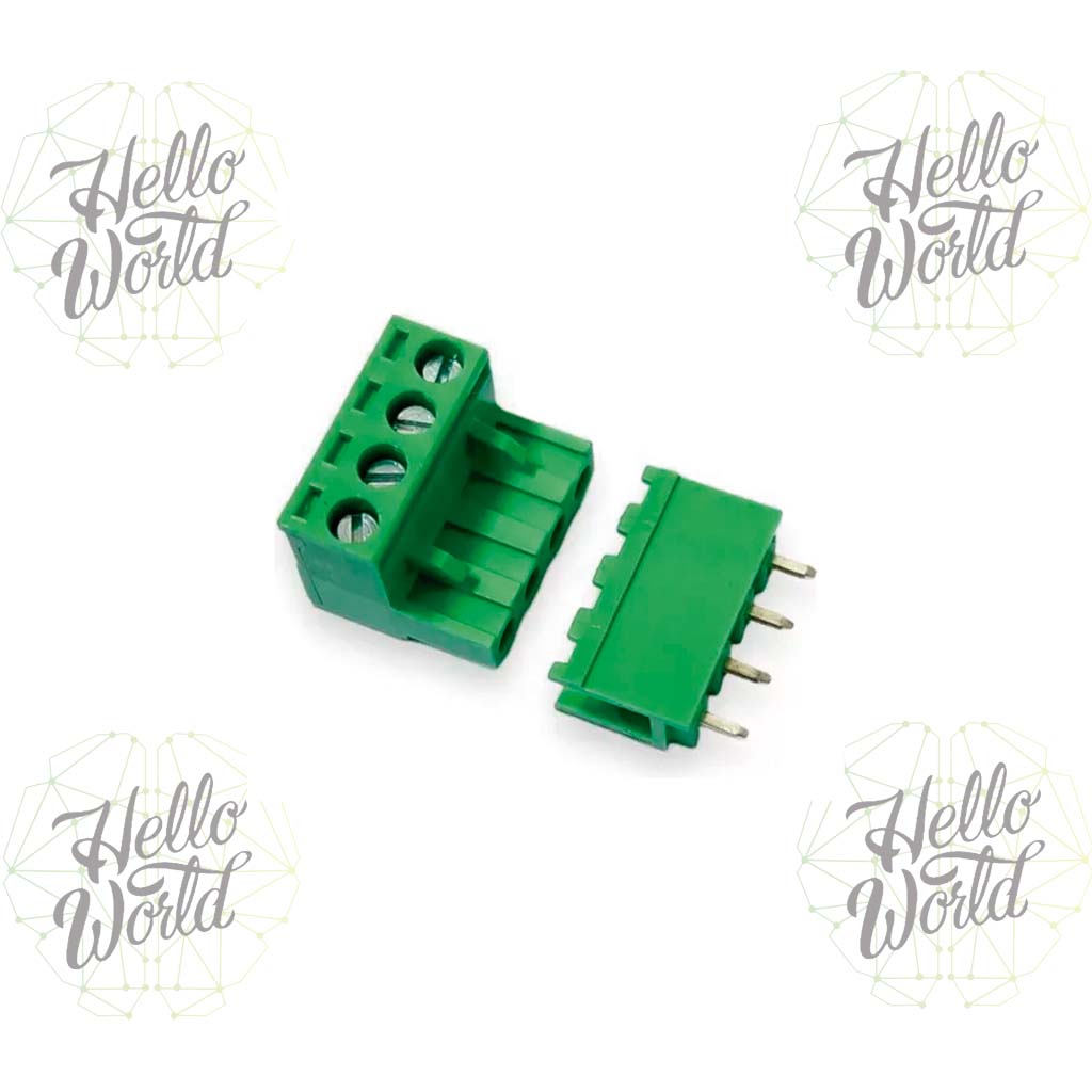 Clema bornera desmontable 4 pines pitch 5.08mm