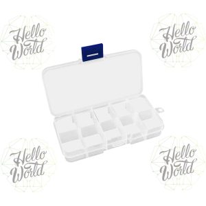 Caja organizadora de plástico 10 compartimentos