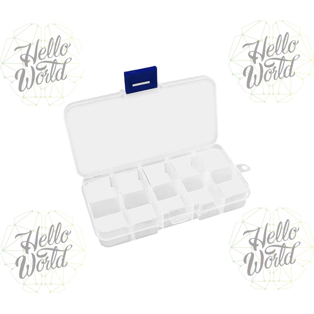Caja organizadora de plástico 10 compartimentos