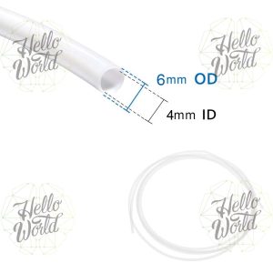 50cm de tubo de teflón PTFE blanco 4x6 mm