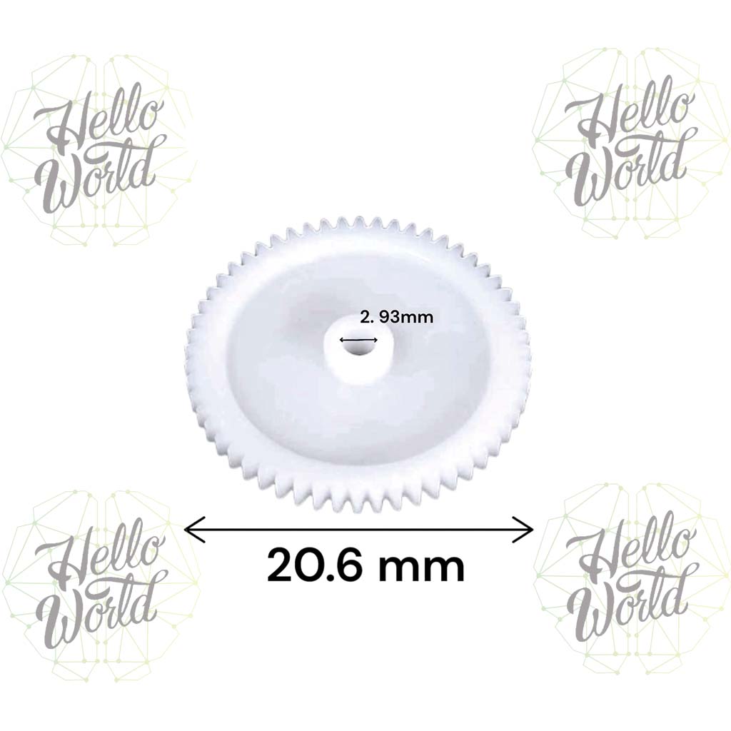 Engrane plástico 40 dientes eje 3mm - Imagen 2